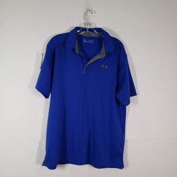 Mens Heatgear Loose Fit Short Sleeve Collared Golf Polo Shirt Size Medium