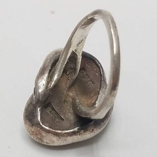 Sterling Silver Twisted Knott Modernist Sz 5.5 Ring 13.3g image number 4