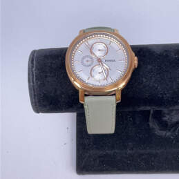 Designer Fossil Gold-Tone Adjustable Strap Chronograph Analog Wristwatch