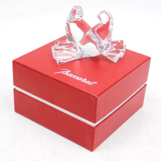 Baccarat Crystal Love Birds Doves IOB image number 1