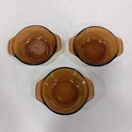 Bundle of 3 Brown Glass Anchor Hocking Fire-King Bowls alternative image