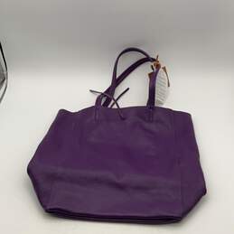 NWT Marc Ellis Womens Purple MEB-435 Leather Double Handle Tote Bag Purse alternative image
