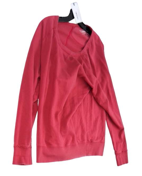 Mens Red Casual Long Sleeve Round Neck Pullover Sweatshirt Size X Large image number 2