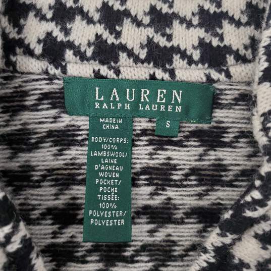 Ralph Lauren Checkered 100% Lambs Wool Full Zip Jacket Size SM image number 3