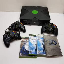 Original Microsoft Xbox Console W/Games and Controllers Untested