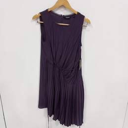 Simply Vera Women's Purple Sleeveless Pleated Dress Size PL NWT