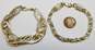 Artisan 925 Byzantine Bali Style & Textured Interlocking Ellipse Chain Bracelets Variety 35.1g image number 4