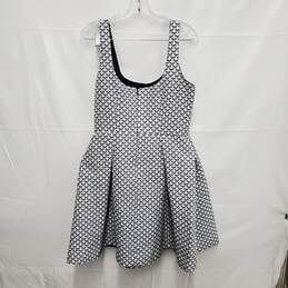 NWT Gal Meets Glam WM's Buckle Sleeveless Blue & White Pattern Mini Dress Size 12 alternative image