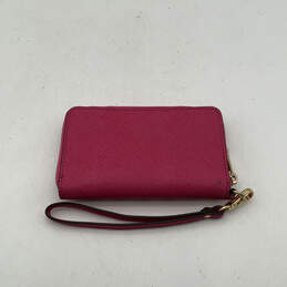 Womens Pink Studded Inner Sip Pocket Zip Around Detachable Wristlet Wallet alternative image