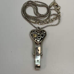 Designer Brighton Silver-Tone Wheat Chain Floating Heart Pendant Necklace alternative image