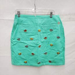 NWT Castaway WM's Palm Green Twill Ali 100% Cotton Cocktail Skirt Size 6 alternative image