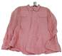 Mens Pink Long Sleeve Button Down Collared Dress Shirt Size XL image number 3