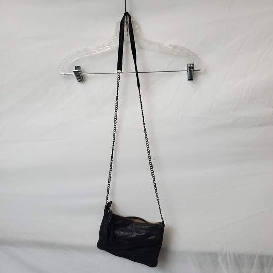 Unbranded Leather Clutch Bag w/ Chain Shoulder Strap image number 1
