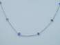 14K White Gold Faceted Tanzanite Station Necklace 2.6g image number 1