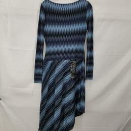 BCBGMaxAzria Blue and Black Asymmetrical Dress Size Small NWT