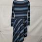 BCBGMaxAzria Blue and Black Asymmetrical Dress Size Small NWT image number 1
