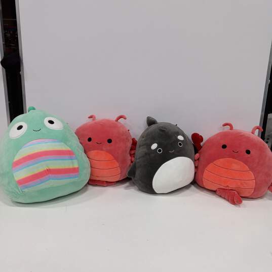 4pc Bundle of Assorted Squishmallow Plush Animals image number 1