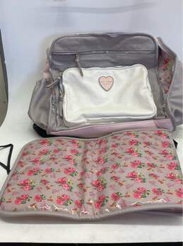 Betsey Johnson Brown Pink & Cream Diaper Bag
