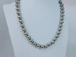 Vintage Hobe Silver Tone Beaded Necklace 65.4g
