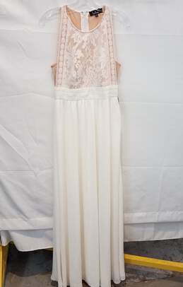 Lulus Long White Sleeveless Dress Women's Size M