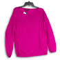 NWT Womens Magenta Round Neck Long Sleeve Pullover Sweater Size Large image number 1