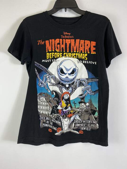 Disney Nightmare Before Christmas Men Black T-shirt S image number 1