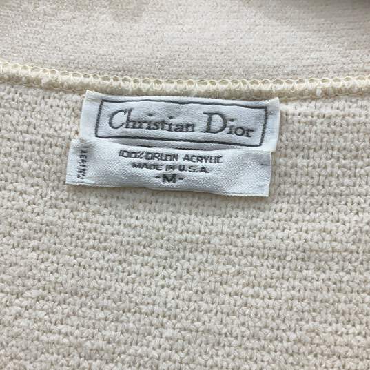 Christian Dior Mens Beige Button-Front Cardigan Sweater Size Medium image number 4