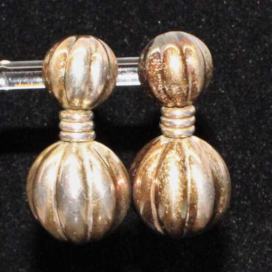 Bundle of 3 Pairs Sterling Silver Earrings - 15.8g image number 2