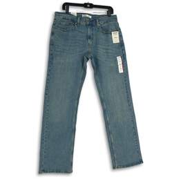 NWT Mens Blue Denim Medium Wash Relaxed Fit Straight Leg Jeans Size 32x32