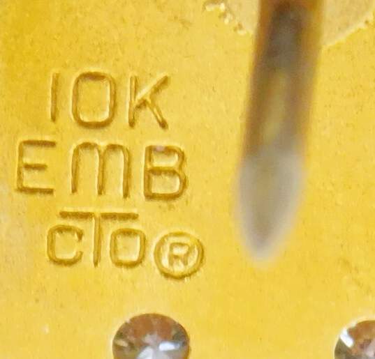 Motorola 10K Yellow Gold 0.10 CTTW Round Diamond Service Pin 4.5g image number 4