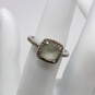 14K White Gold Quartz Diamond Accent Ring(Size 5.5)-2.4g image number 2