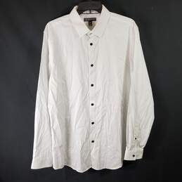INC Men's White Button Up Dress Shirt SZ L