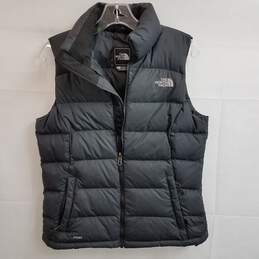 The North Face black down filled puffer vest women's S