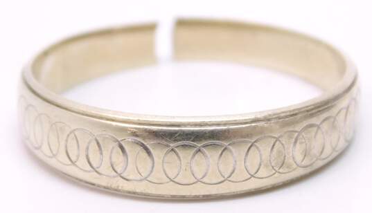 10K Yellow Gold Circular Etched Band Ring FOR REPAIR 2.0g image number 2