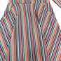 RED Valentino Multicolor Stripes Short Sleeve Casual Pleated Midi Dress Size S with COA image number 6