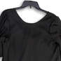 Womens Black Short Sleeve Scoop Neck Pullover Blouse Top Size Medium image number 4