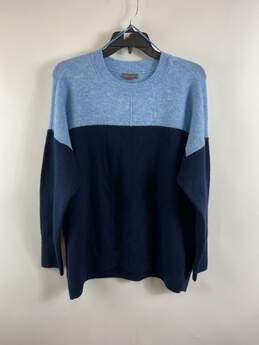 Vince Camuto Women Blue Two Toned Sweater XL