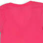 Womens Neon Pink Short Sleeve V-Neck Pullover T-Shirt Size Small image number 4