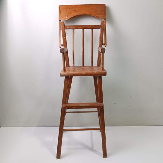 Vintage Wooden Doll High Chair image number 5
