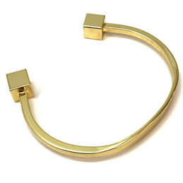 Designer J. Crew Gold-Tone Double Square Cube Fashionable Cuff Bracelet alternative image