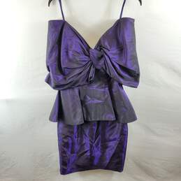 Tadashi Women Purple Taffeta Cocktail Dress S