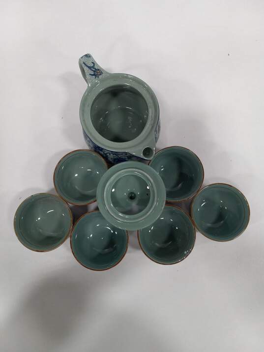 6PC Floral Pattern Porcelain Tea Set IOB image number 3