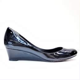 Cole Haan Wedge Pumps Black Patent Leather Size 8