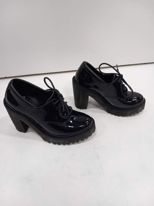 Dr Martens Ladies Black Salome Gloss Heeled Shoes Size 5 L image number 3