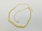 14K Yellow Gold Graduated Pearl Necklace 6.8g image number 2