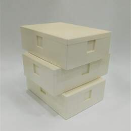 Ikea Brand Bygglek Model Large White LEGO Storage Containers (Set of 3)
