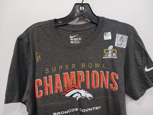 Nike Tee Men's Gray NFL Broncos T-Shirt Size S image number 3