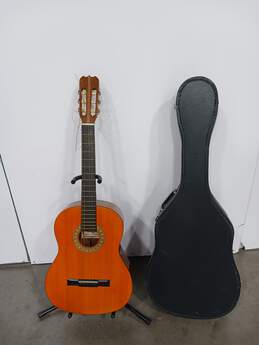 Brown Lotus LC30 Amber Wood Classical Acoustic Guitar In Hard Case
