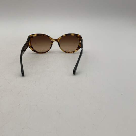 Coach Womens Brown Tortoise Full-Rim Oversized Cat Eye Sunglasses With Case image number 5