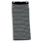 Womens Black White Striped Ribbed Midi Straight & Pencil Skirt Size XXS image number 1